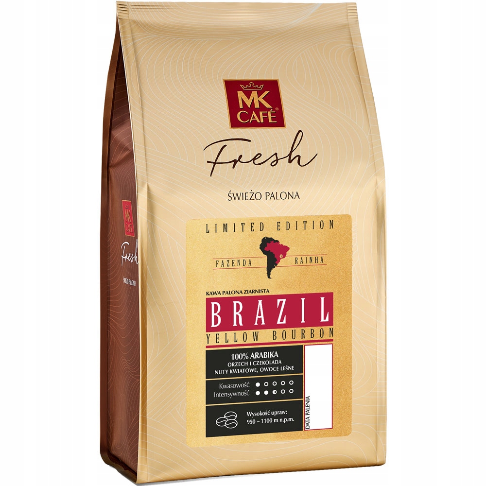 Levně Káva zrnková Mk Fresh Brazil Yellow Bourbon 1 kg