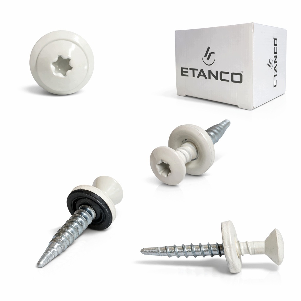 Farmářské vruty Etanco s vrutem 4,8x35 Torx Ral 9001 250 Ks.