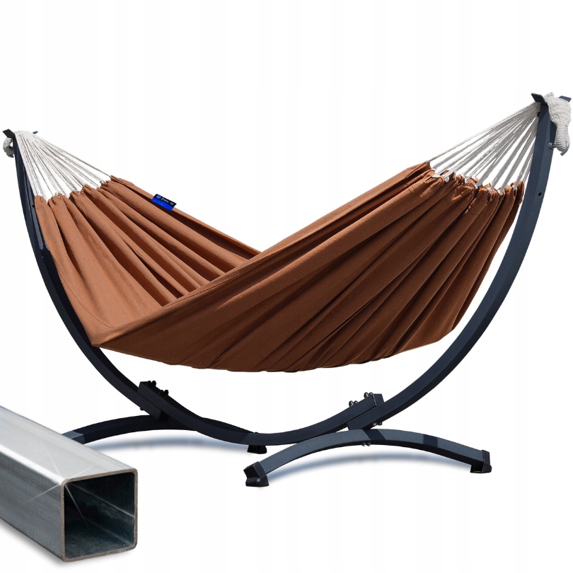 Hamak ze stelażem ocynkowanym Kompakt kompaktowy hamak do ogrodu Potenza