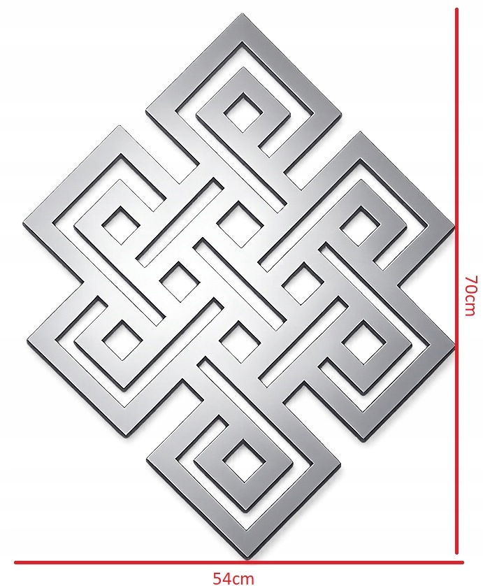 Nástěnná ozdoba z keltské nerezová ocel 70x54 cm dekor kovový loft Cnc