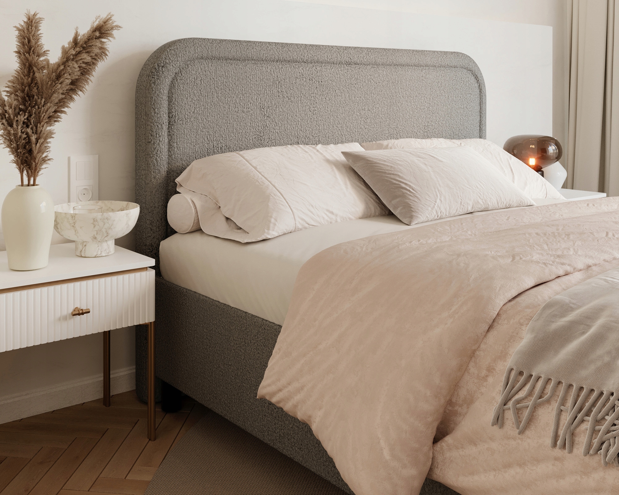 Čalouněná postel 180x200 s úložným prostorem a zvedacím roštem Baletto