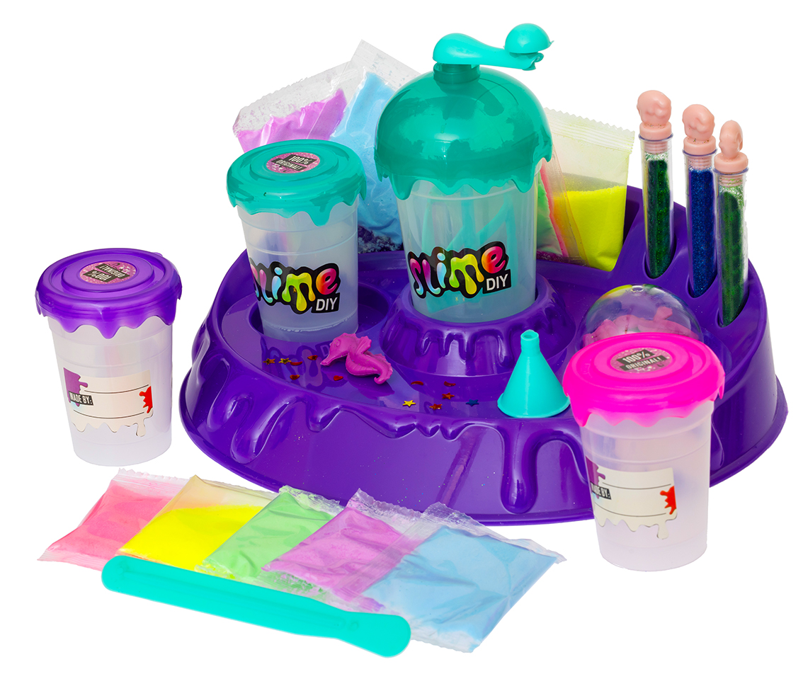 SLIME GLUT FACTORY Zestaw 30w1 Fabryka do robienia GLUTÓW brokat naklejki Wiek dziecka 6 lat +