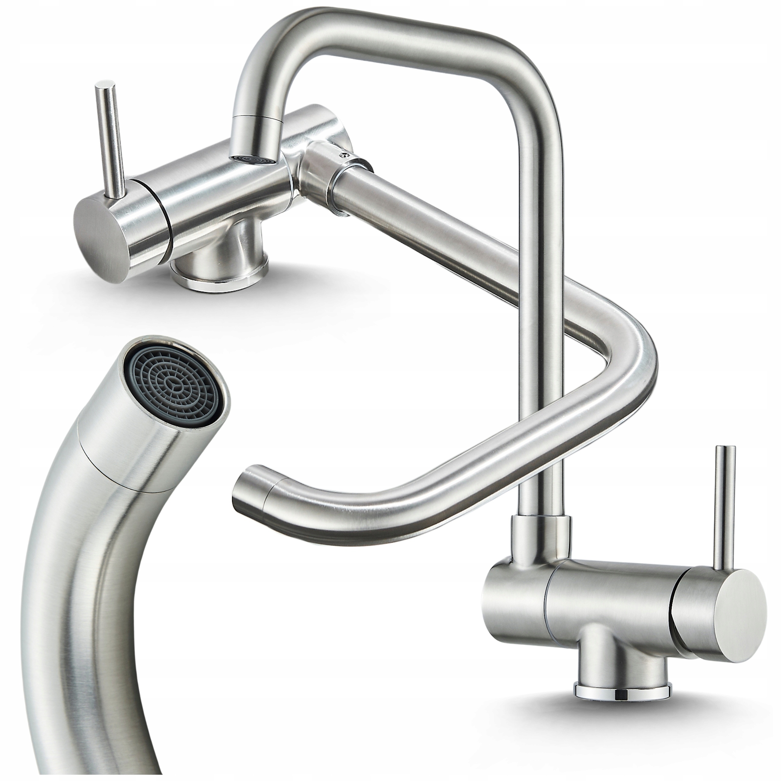 Kuchyňská Skládací Podokenní Stojánková Baterie Pro Dřez Inox Ari