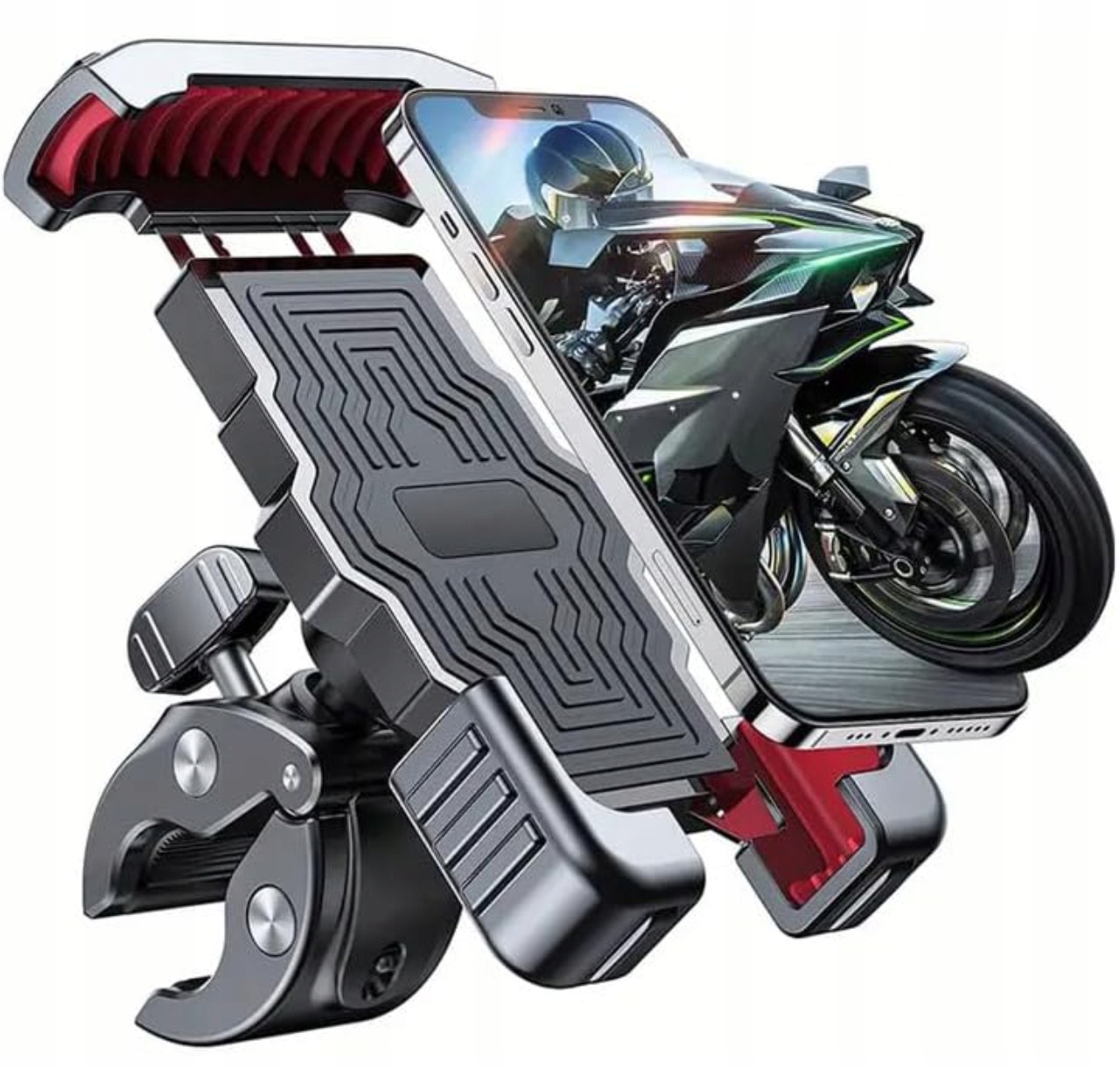 Uchwyt Rowerowy Na Telefon Motocyklowy 360° Antywstrząsowy Stabilny Mocny