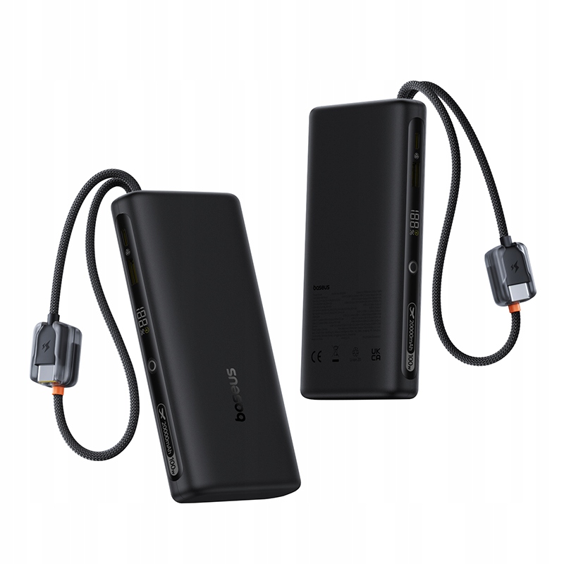 Baseus Powerbanka 100W 20000MAH Usb C Fast Charge S Vstavaným Káblom