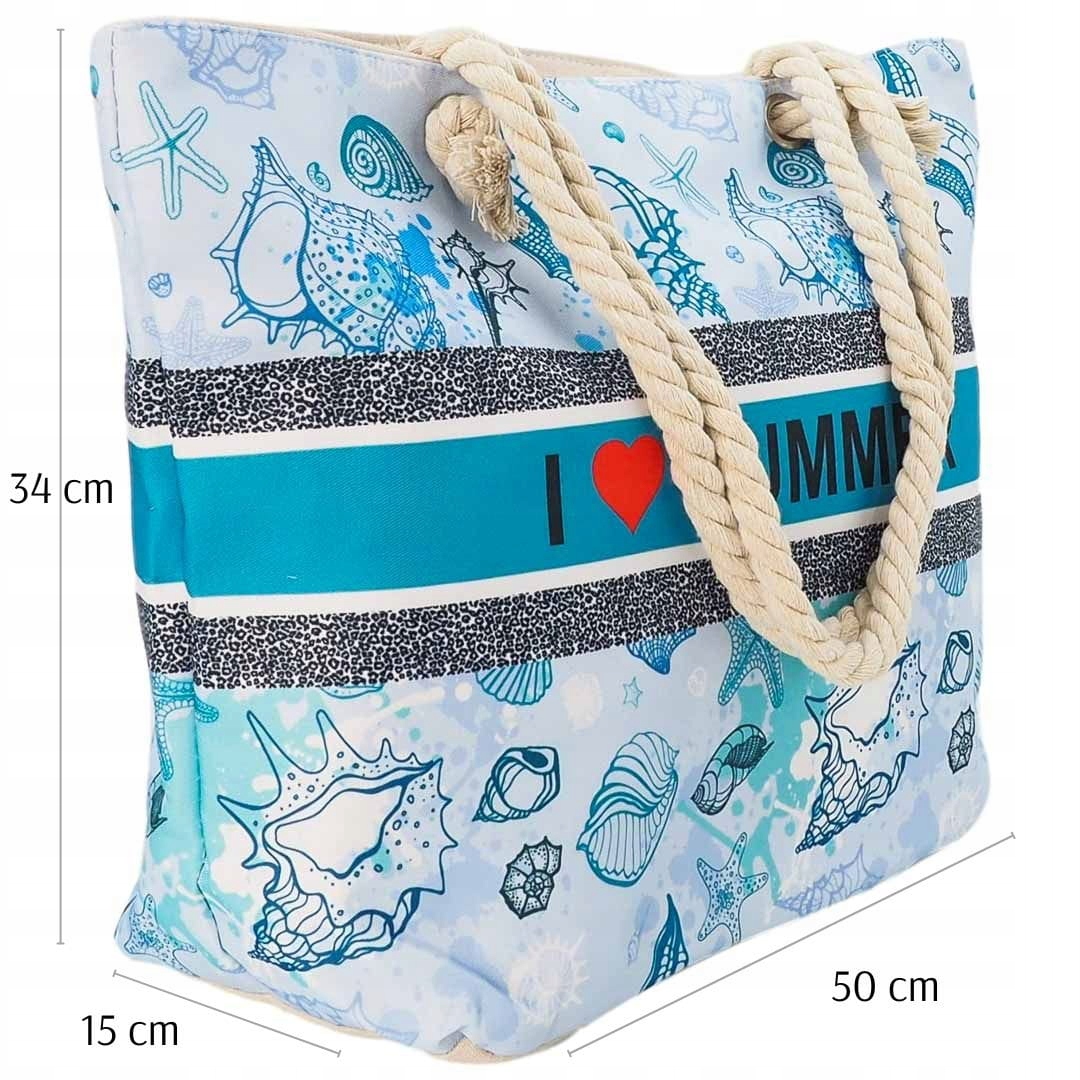 TORBA PLAŻOWA DUŻA MODNA XXL WAKACJE SHOPPERKA Model Torba plażowa