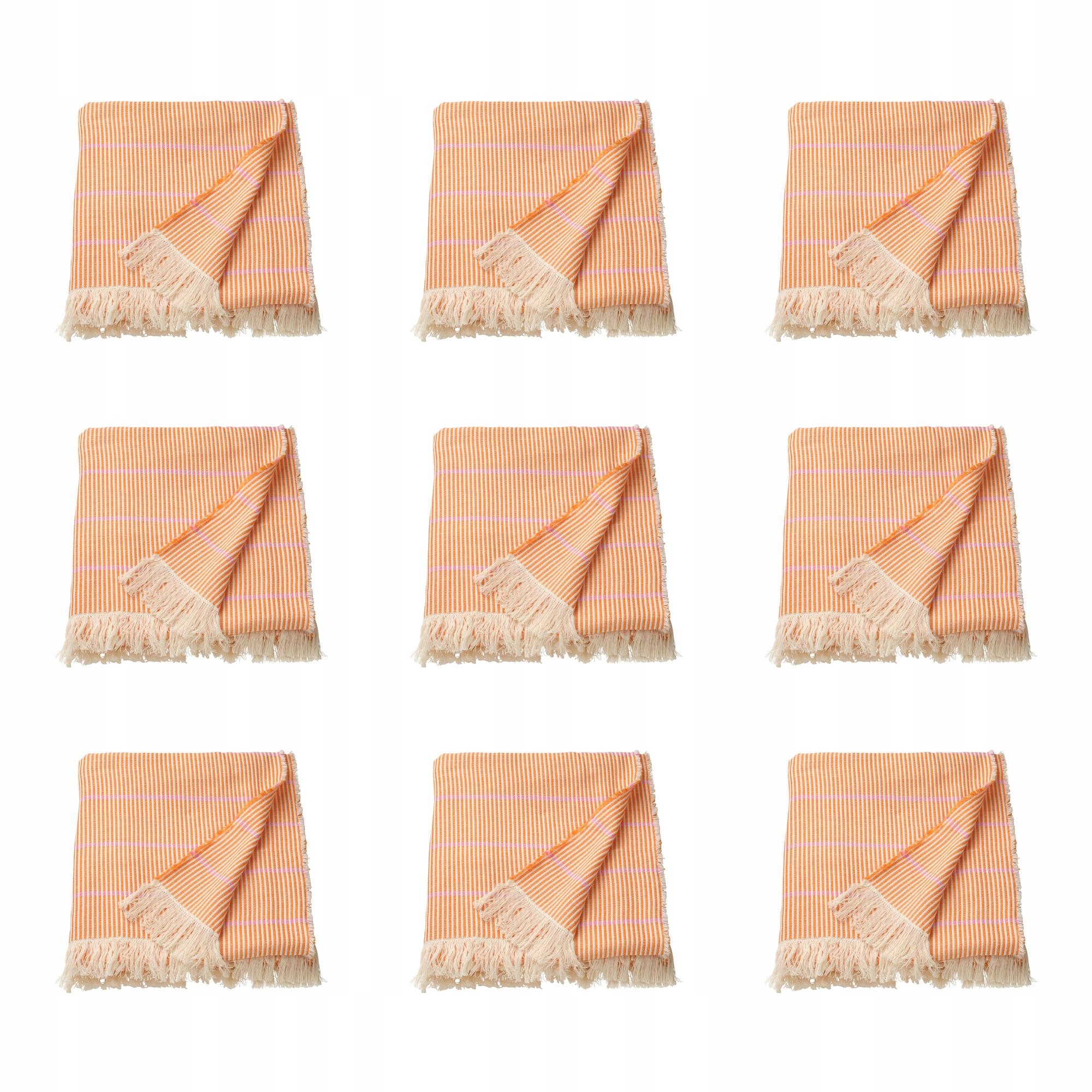 9 ks Lappkattfot Pled zářivě oranžový/růžový 130 x 170 cm