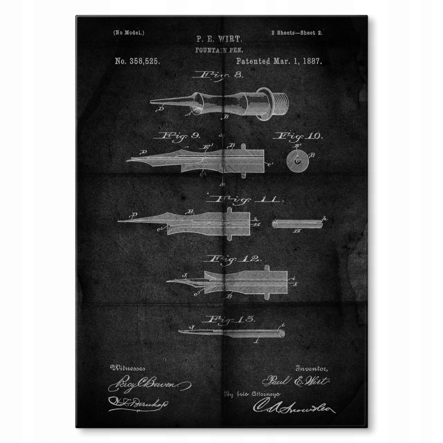 Kovový plakát Plnicí pero S