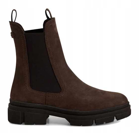 Kotníkové Boty Zateplené, Hnědé, Kožené, Zasouvací Nad Kotník Tamaris 41