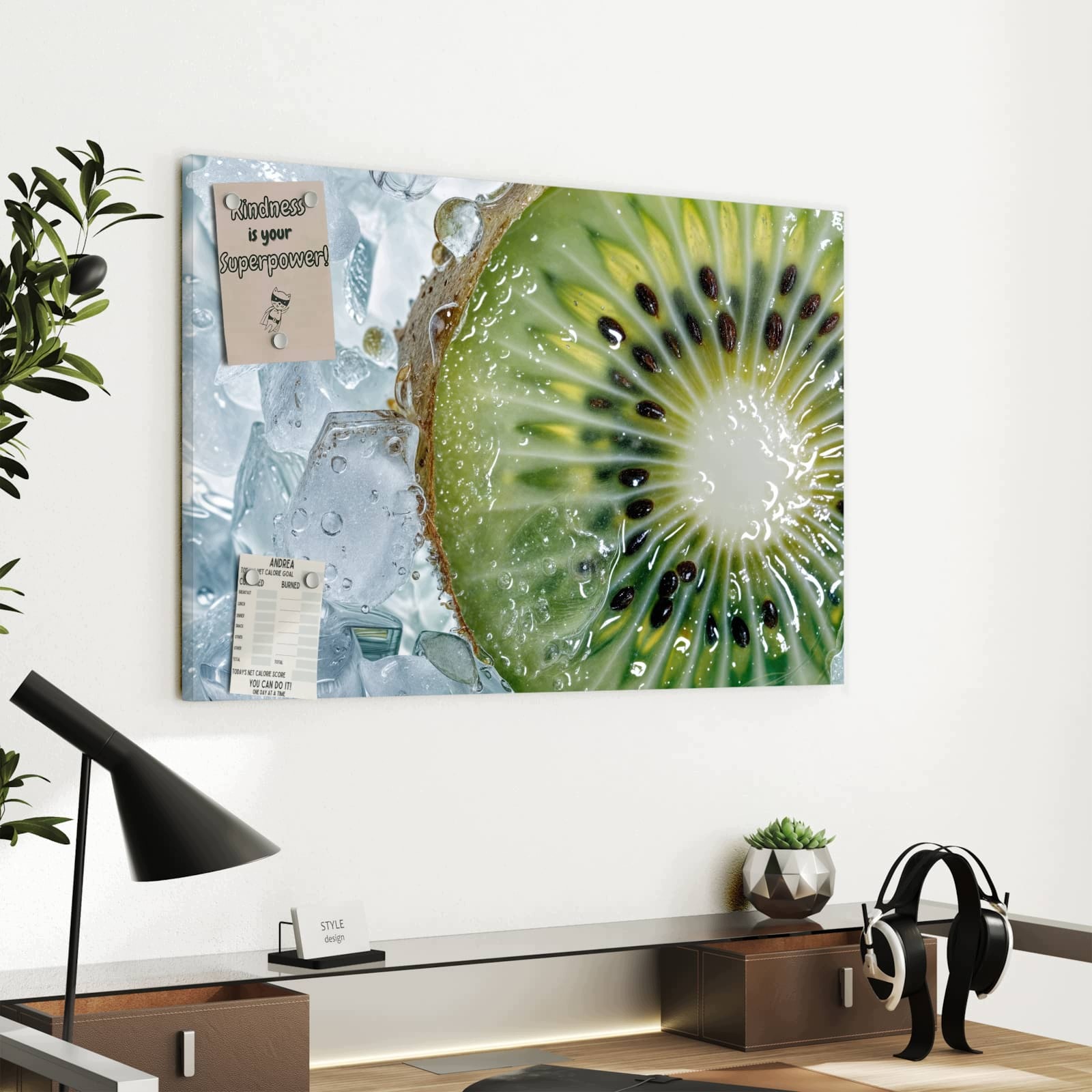 Magnetická tabule Kiwi Led 60 × 40 cm