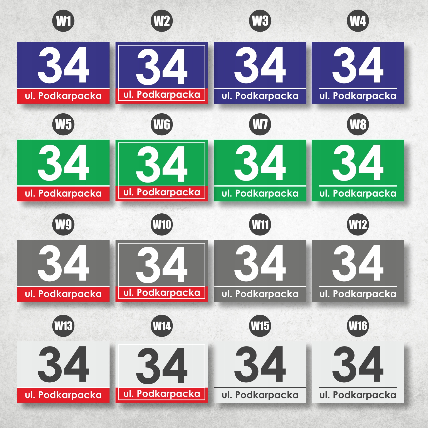 TABLICZKA ADRESOWA NUMER DOMU PCV 5MM 40X30CM UV Kod producenta Tabliczka Adresowa