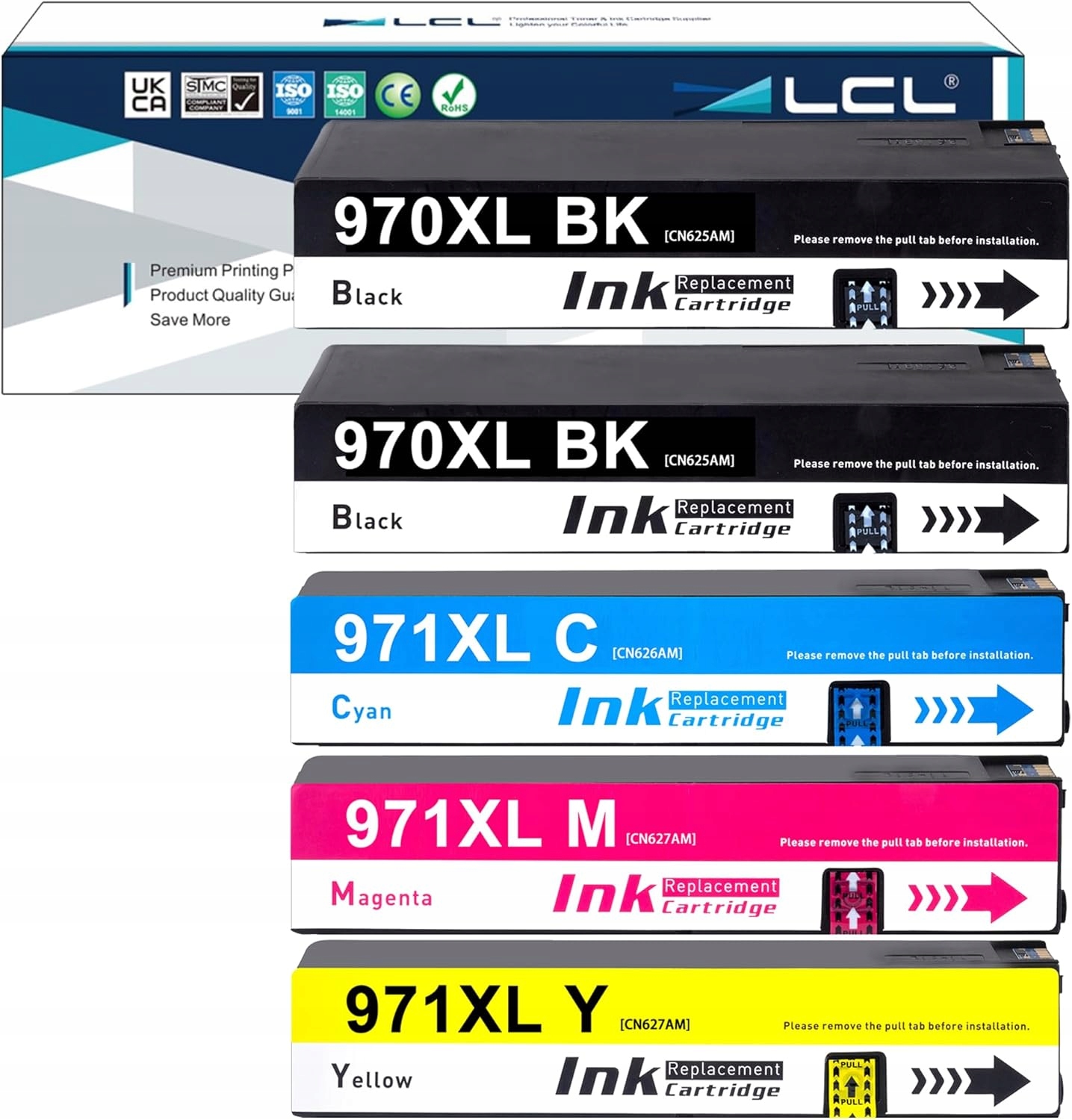 Inkousty LCL 913A náhradní pro Hp PageWide 352dw 377dw 452dn (5PK)