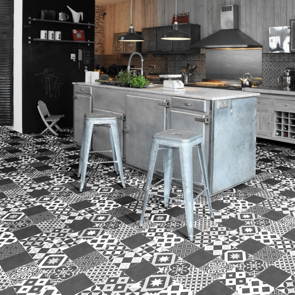 Wykładzina PCV PLAZA AMADORA 990D Ornament Płytka szer. 2m Rodzaj PCV