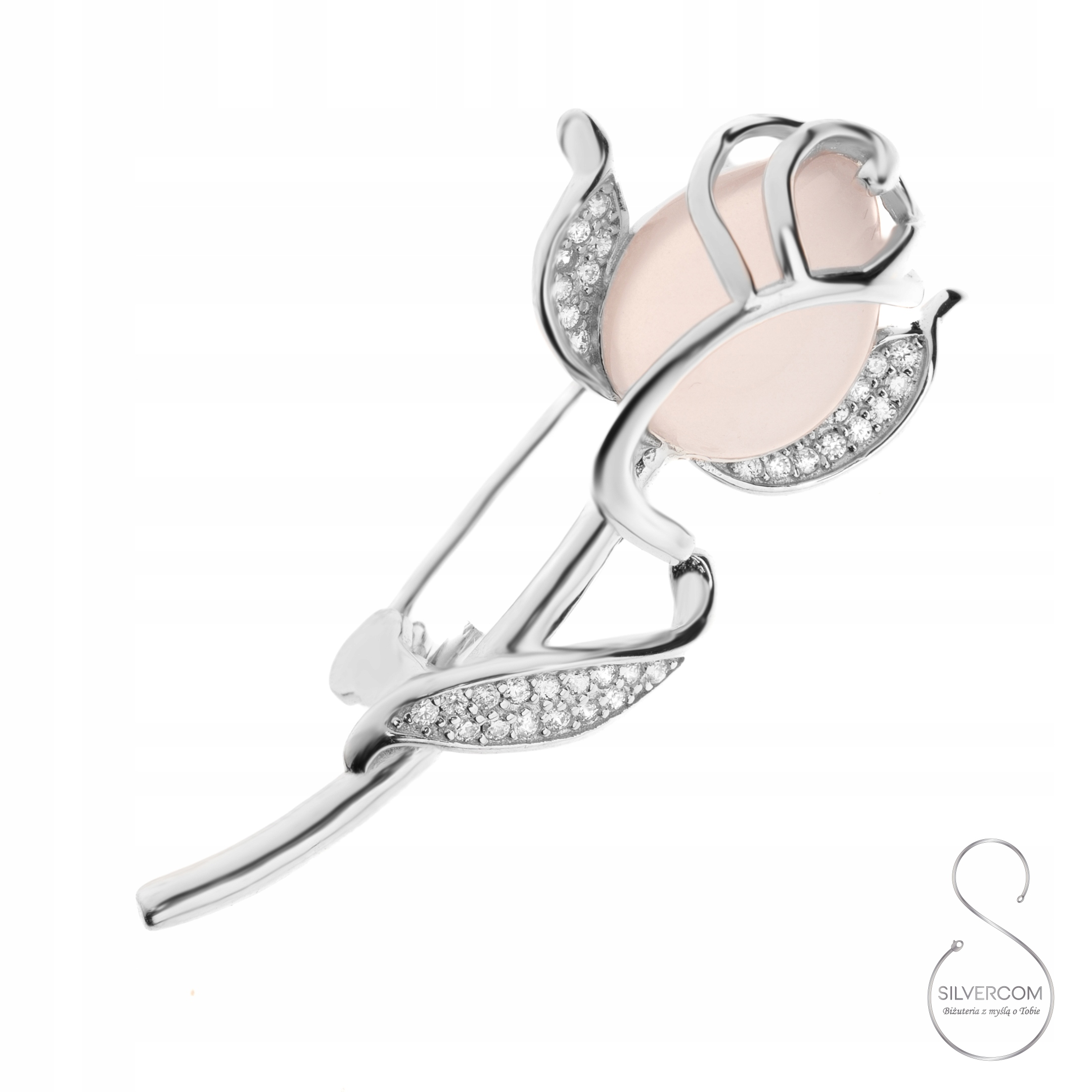 Brož 925 Růže Květ Opálu Fantazijní Zirkony Jako Dárek