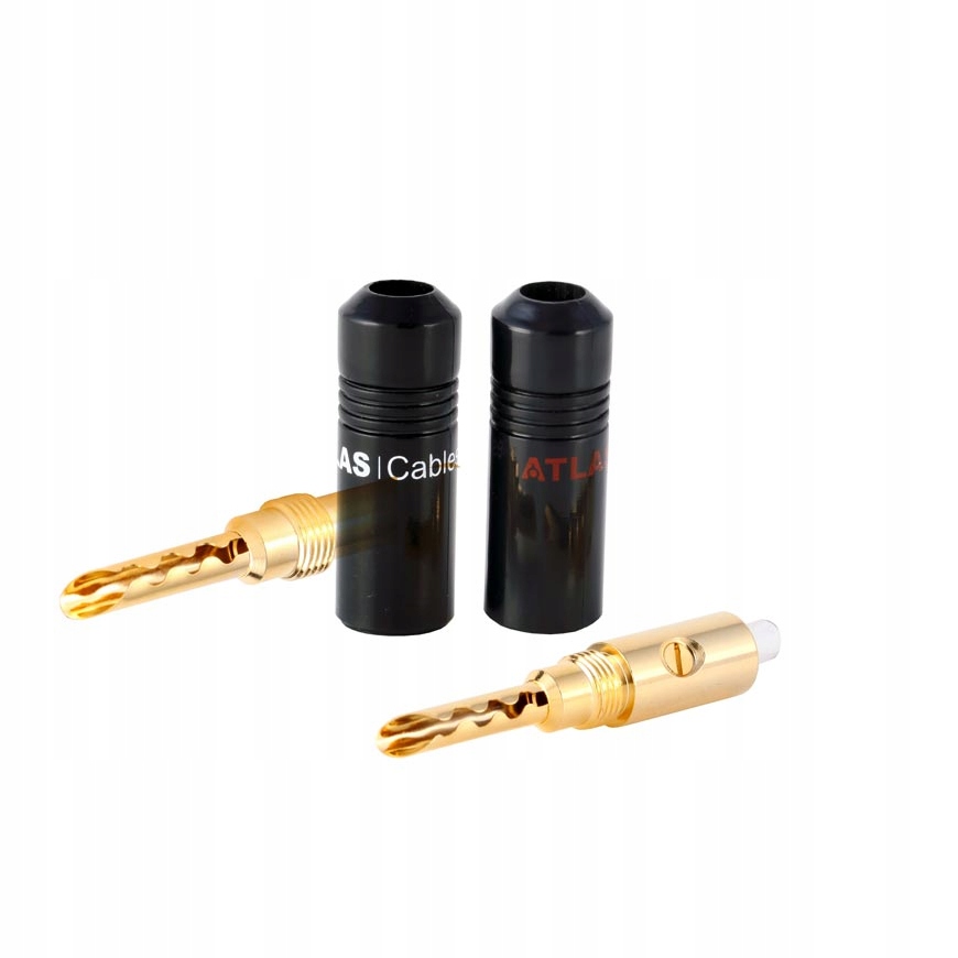 Wtyk bananowy Atlas Z-plug Screw Fit Black