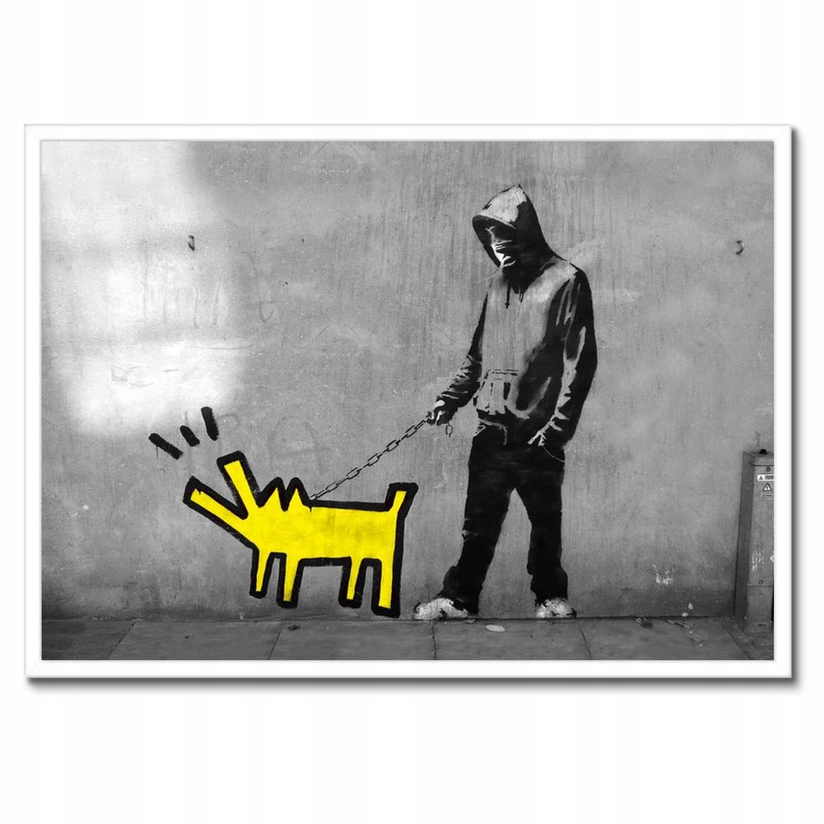 Plakáty v rámu 70x50 Žlutý pejsek Banksy Lol