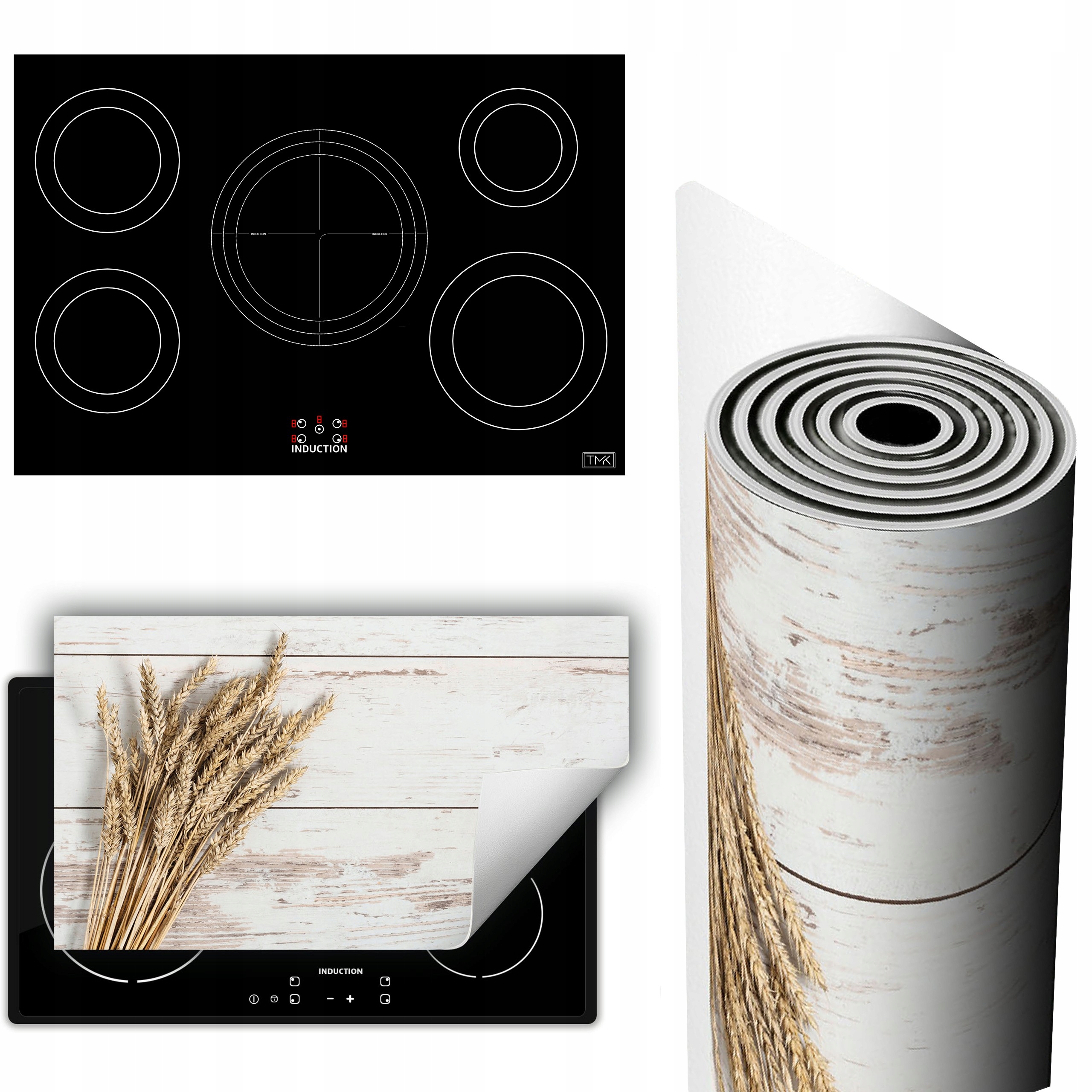 Vinylová Podložka Ochrana Kuchyňské Desky 90x52 obilí dřevo