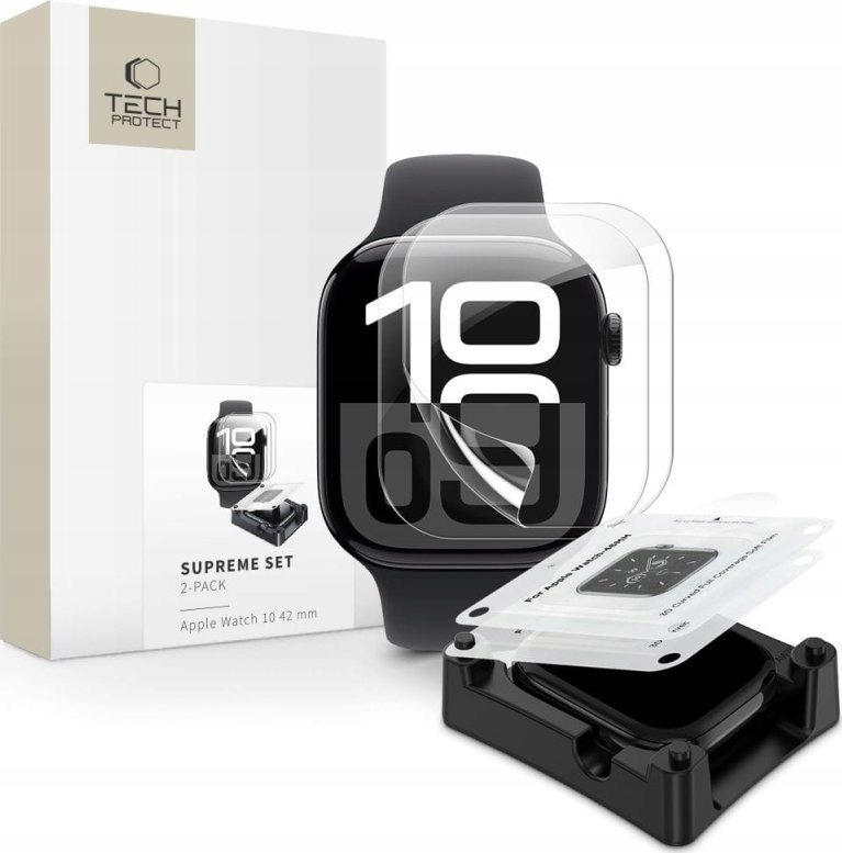 Folia Hydrożelowa Tech-protect Supreme Set 2-PACK Apple Watch 10 (42 MM)