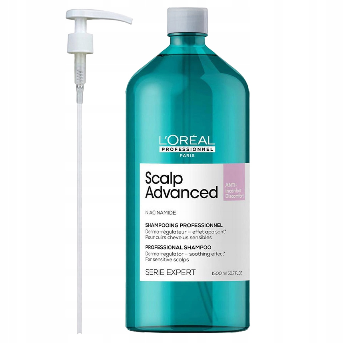 Loreal Scalp Advanced šampon pro citlivou pokožku hlavy 1,5 l pumpička