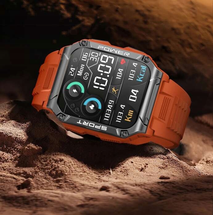 SMARTWATCH ZEGAREK SPORTOWY MILITARNY MĘSKI ROZMOWY KARDIOWATCH MENU PL Kompatybilność systemowa Android iOS