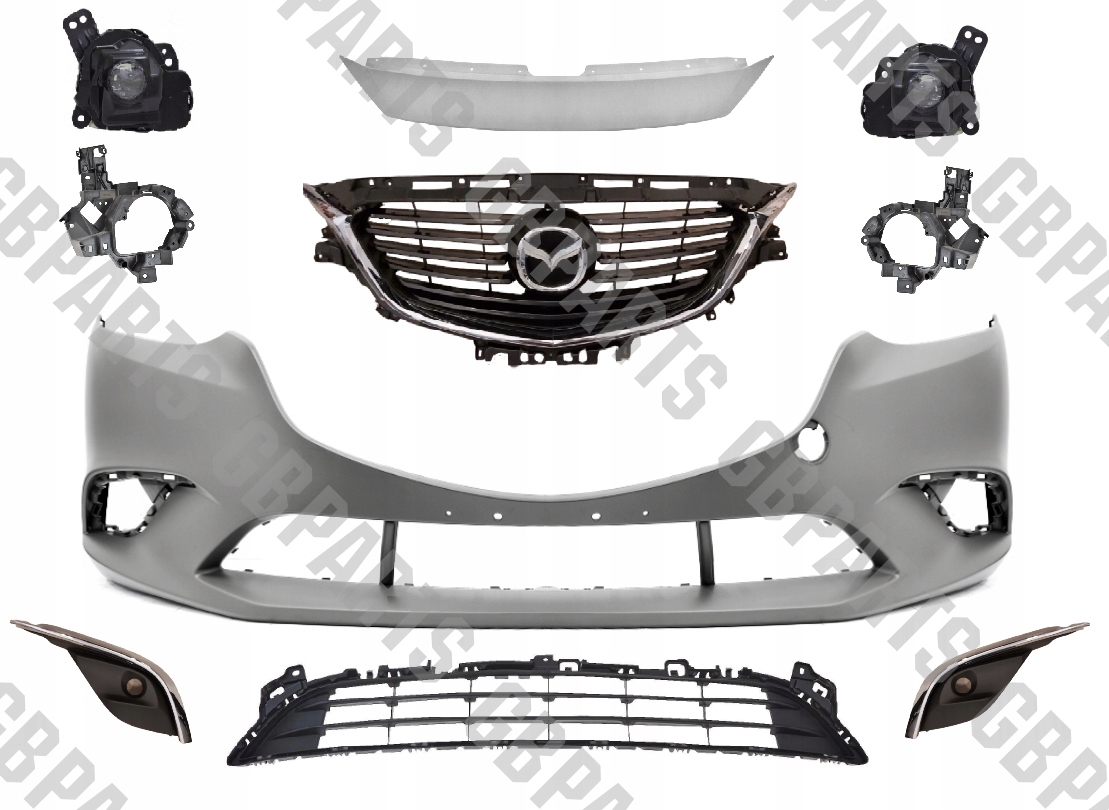 Kompletní Nárazník Pro Halogenový Gril Mazda 6 2015 2016 2017 Lift