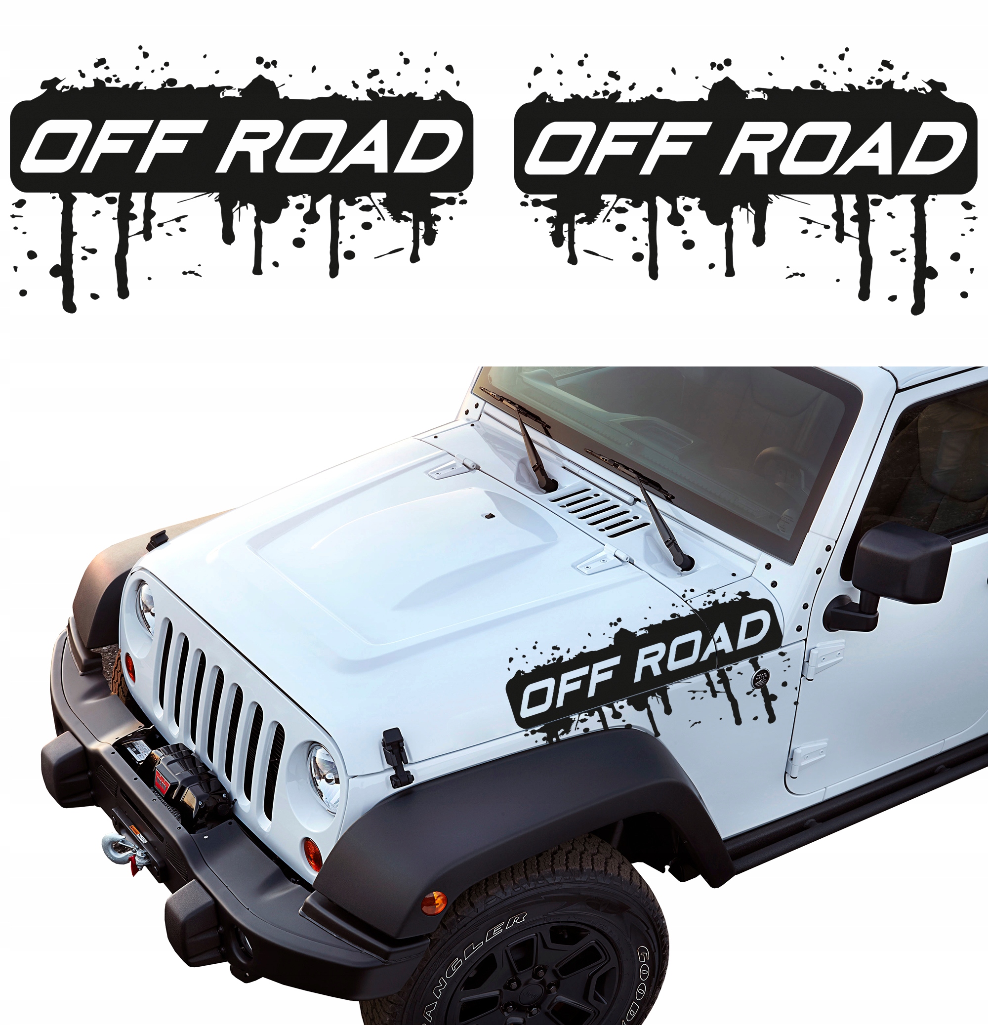NAKLEJKA NA SAMOCHOD 4x4 OFF ROAD 70x40cm