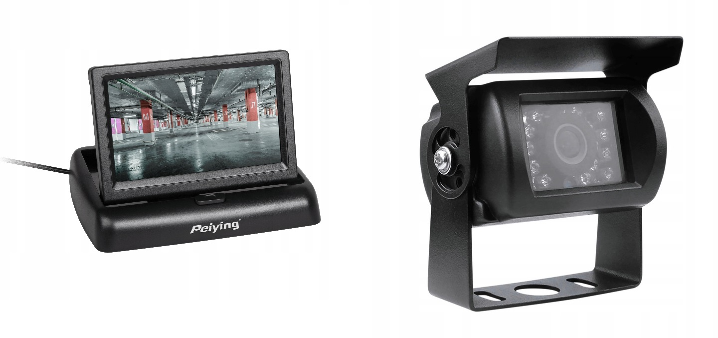 Peiying PY0107 Monitor do auta kokpit couvací kamera Bus Tir kemp