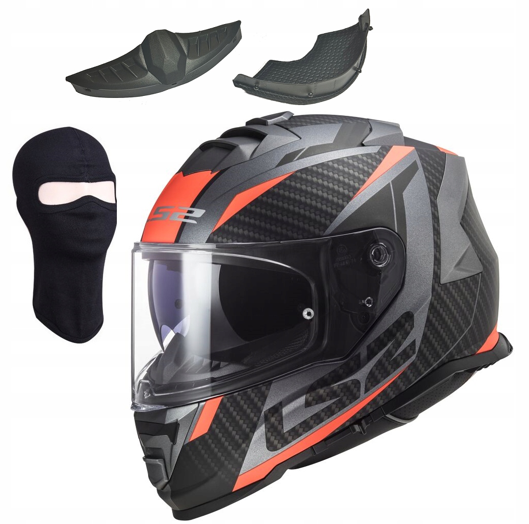 LS2 FF800 Storm II Racer Matt Titanium Orange športová prilba s blendou S