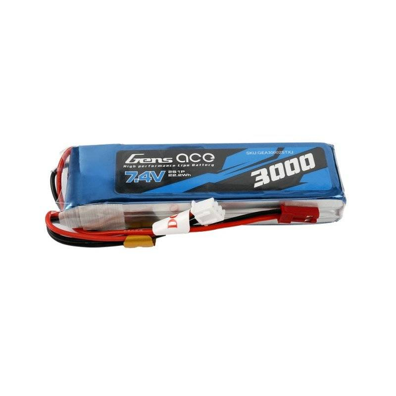 Akumulator Gens Ace 7,4V 3000MAH 2S Li-po 1C Jst-syp Jst-xhr Rc Batteria