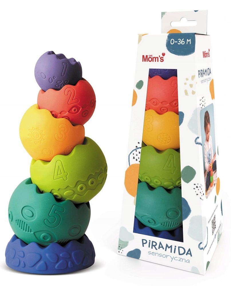 

Mom's Miękka Piramida sensoryczna pastelowa 0-36 m