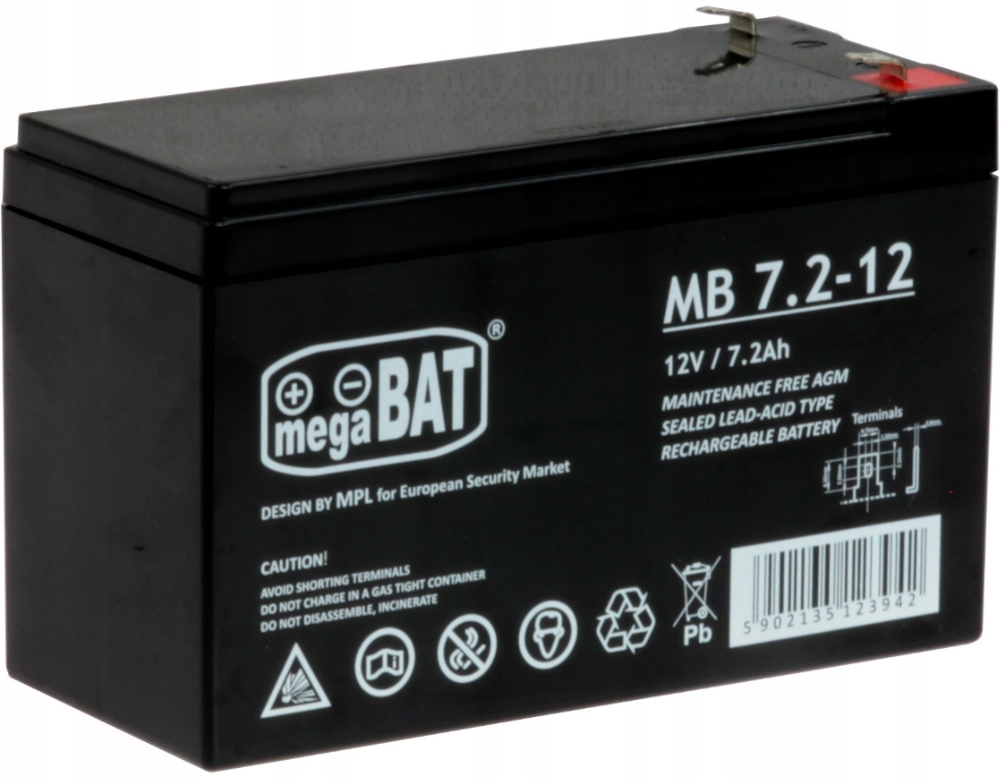 

Akumulator Agm 12V 7Ah bezobsługowy do Ups alarmu