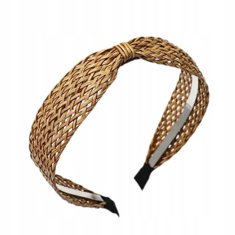 

Opaska do włosów rattan mini twist brąz pleciona