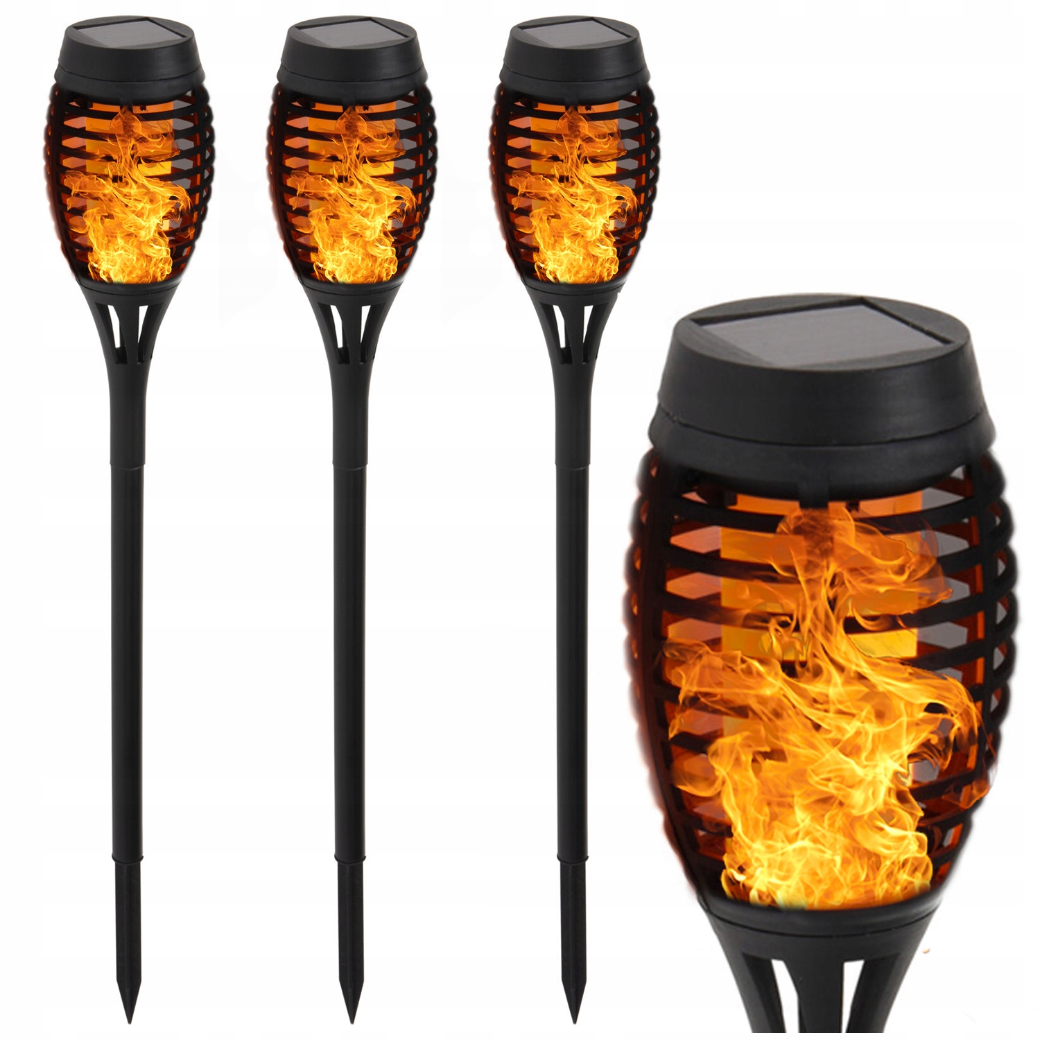 

3X Lampa Solarna Led Pochodnia Efekt Płomień Ogień