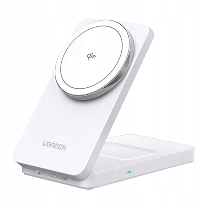 Magnetická bezdrátová nabíječka 2v1 Ugreen W706, MagSafe W706, 15 W (bílá)