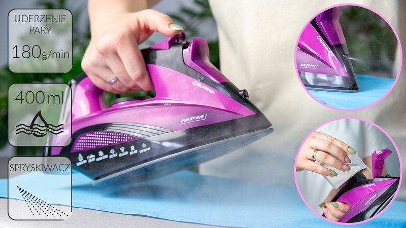 Żelazko MPM MZE21/RS Rodzaj stopy ceramiczna