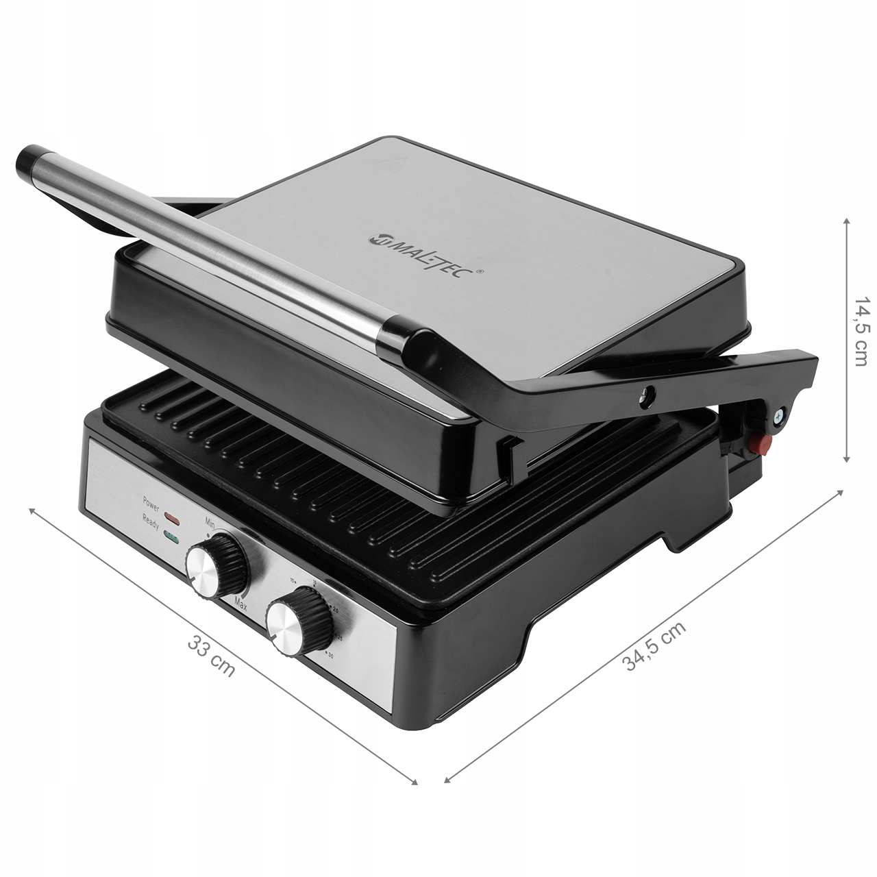Elektrický Gril Sendvičovač Rozkladací Hriankovač Panini Timer 2500W Maltec