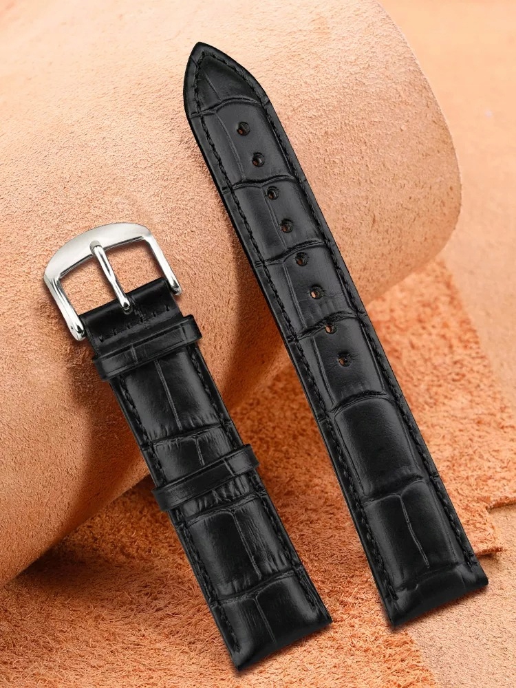 PASEK SKÓRZANY DO ZEGARKA SMARTWATCHA 22mm UNIWERSALNY CZARNY + TELESKOP EAN (GTIN) 5905575485632