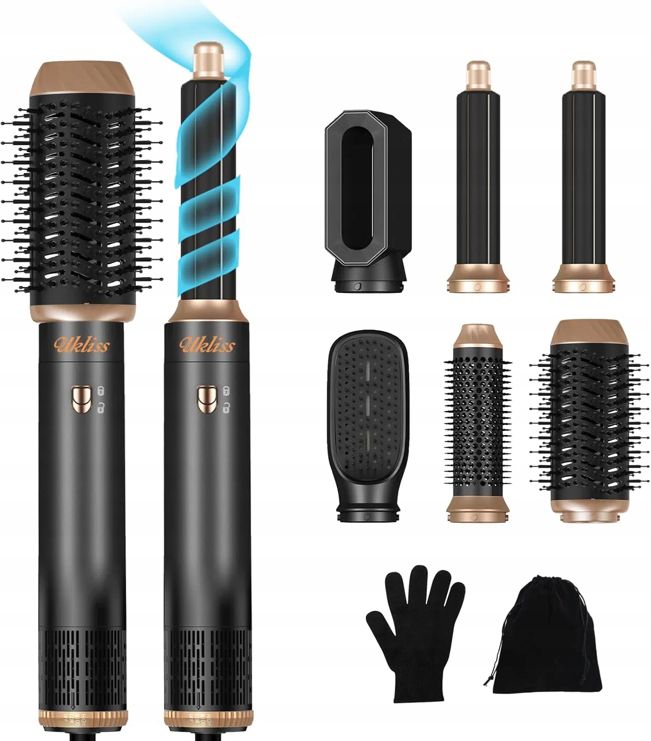 Fénovací kulma na vlasy s vyměnitelnými nástavci Ukliss 6v1