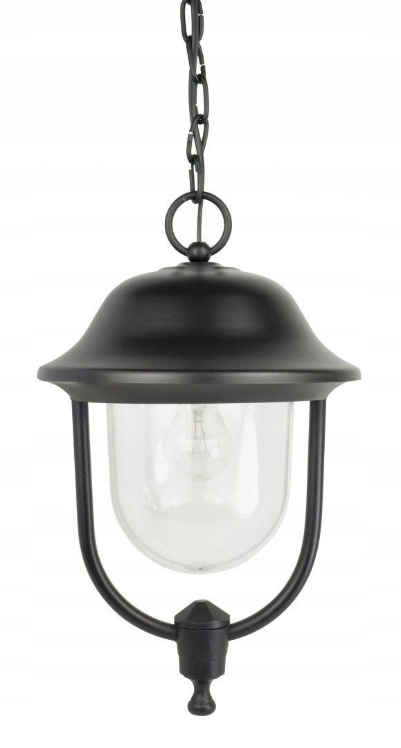 Závesná záhradná lampa, klasická terasová lampa, čierna IP43 Su-ma