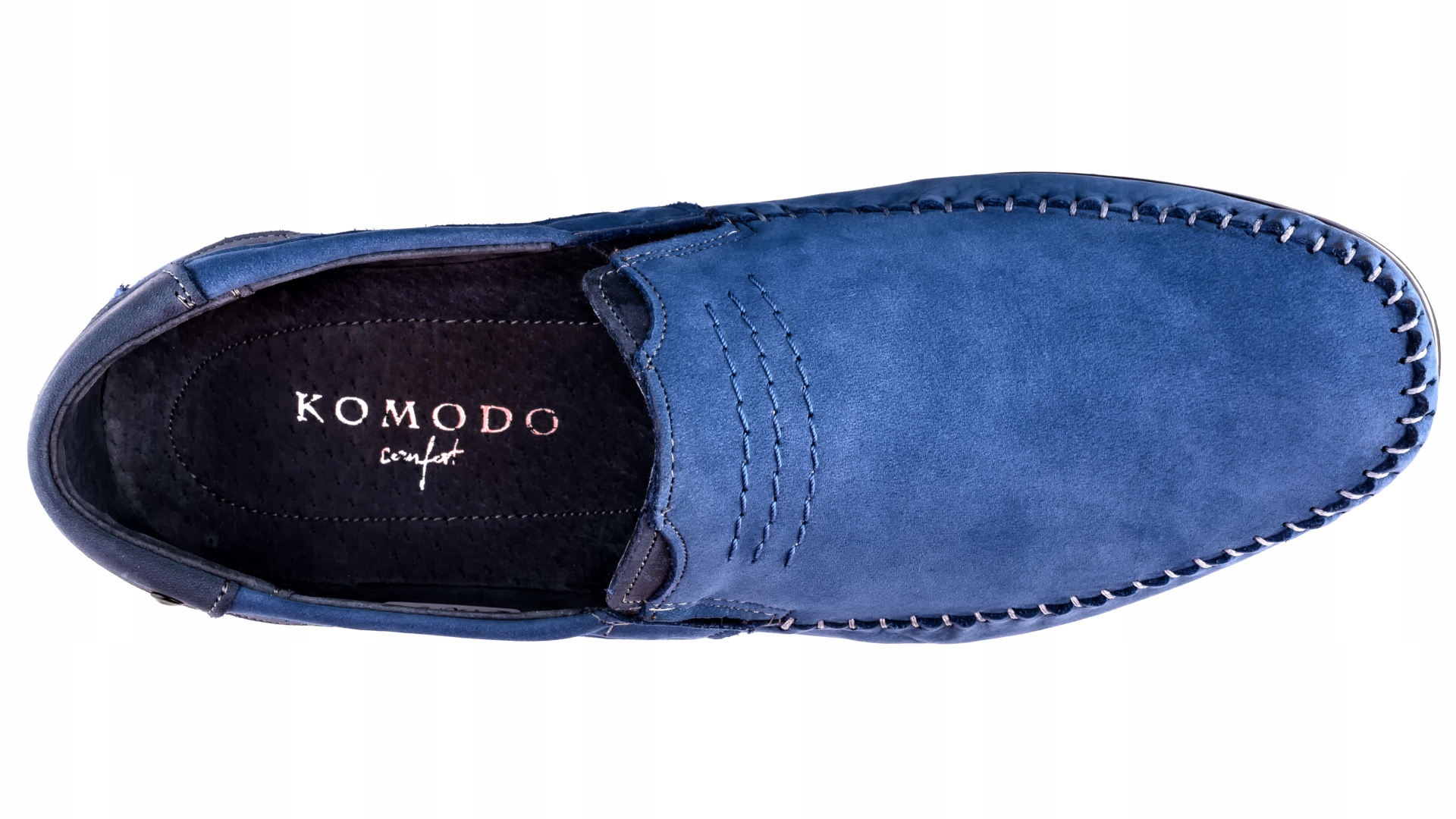 Mokasyny męskie POLSKIE buty skórzane niebieski 43 Kod producenta 876 S 43