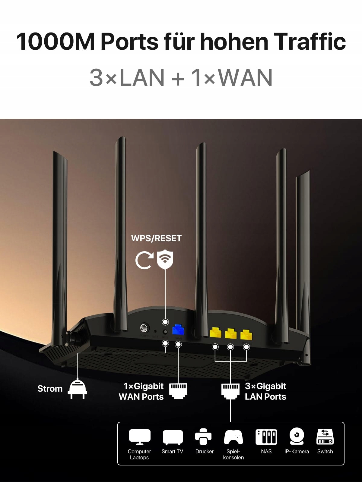 TENDA RX12 Pro Router Wi-Fi 6 AX3000 Dualband 5GHz 2402Mbps 2.4GHz 574Mbps — miniatura 6