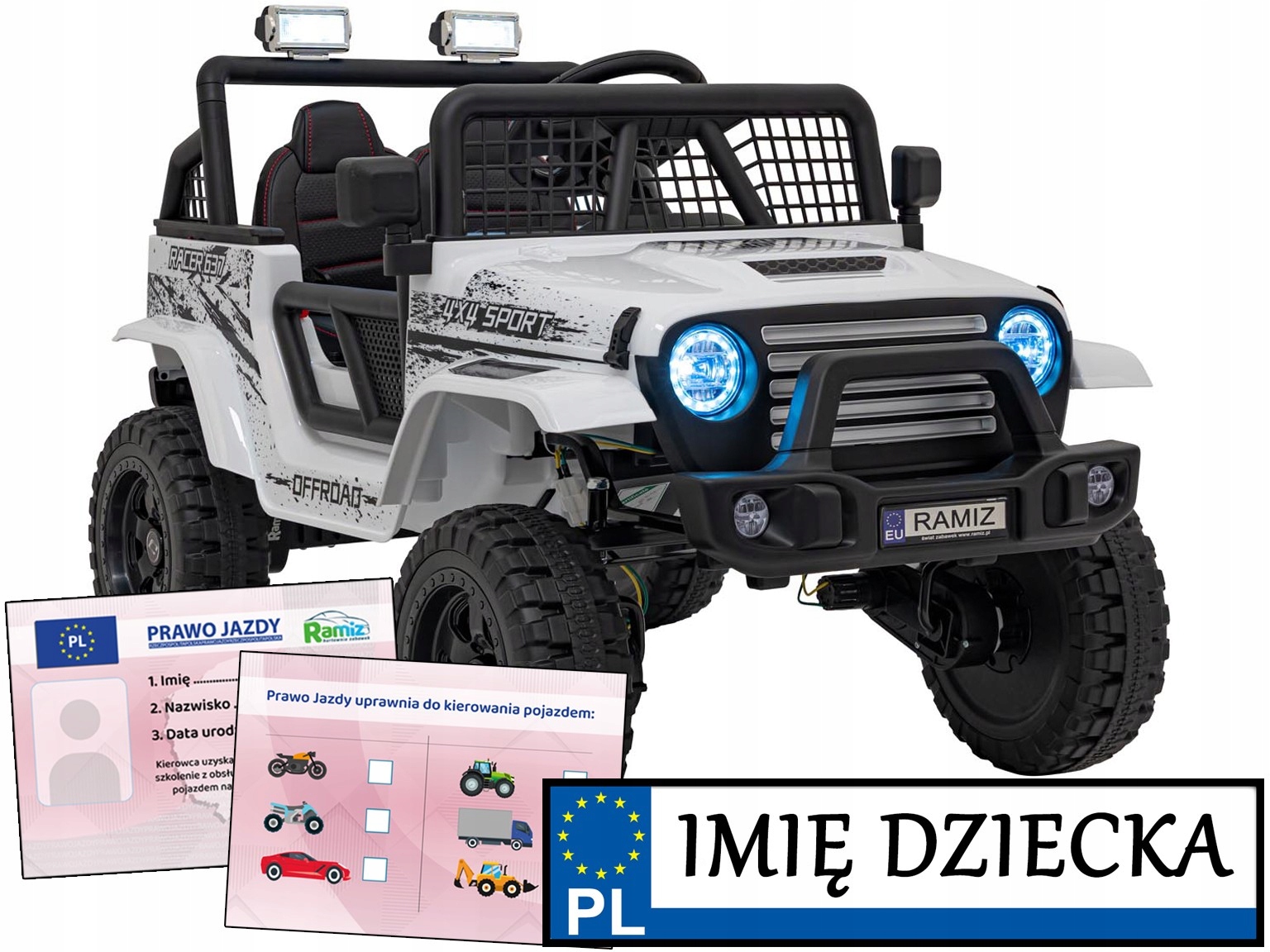 samochód na akumulator Off Road 4x4 Sport napęd 4x4 pilot