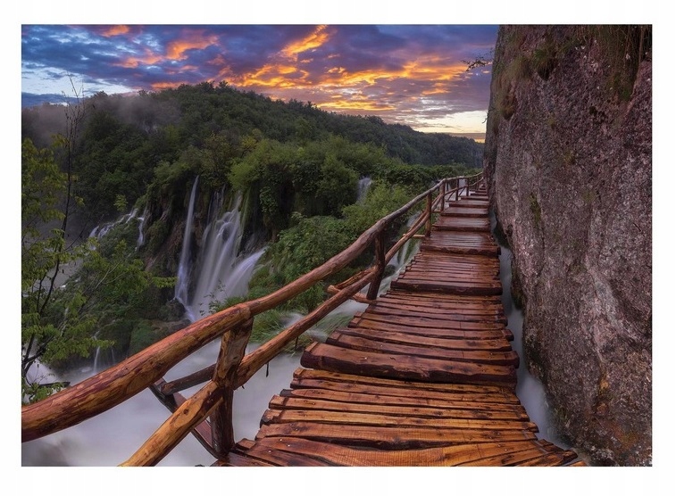 Fototapeta Most Vodopád 3D Les Príroda 416x254