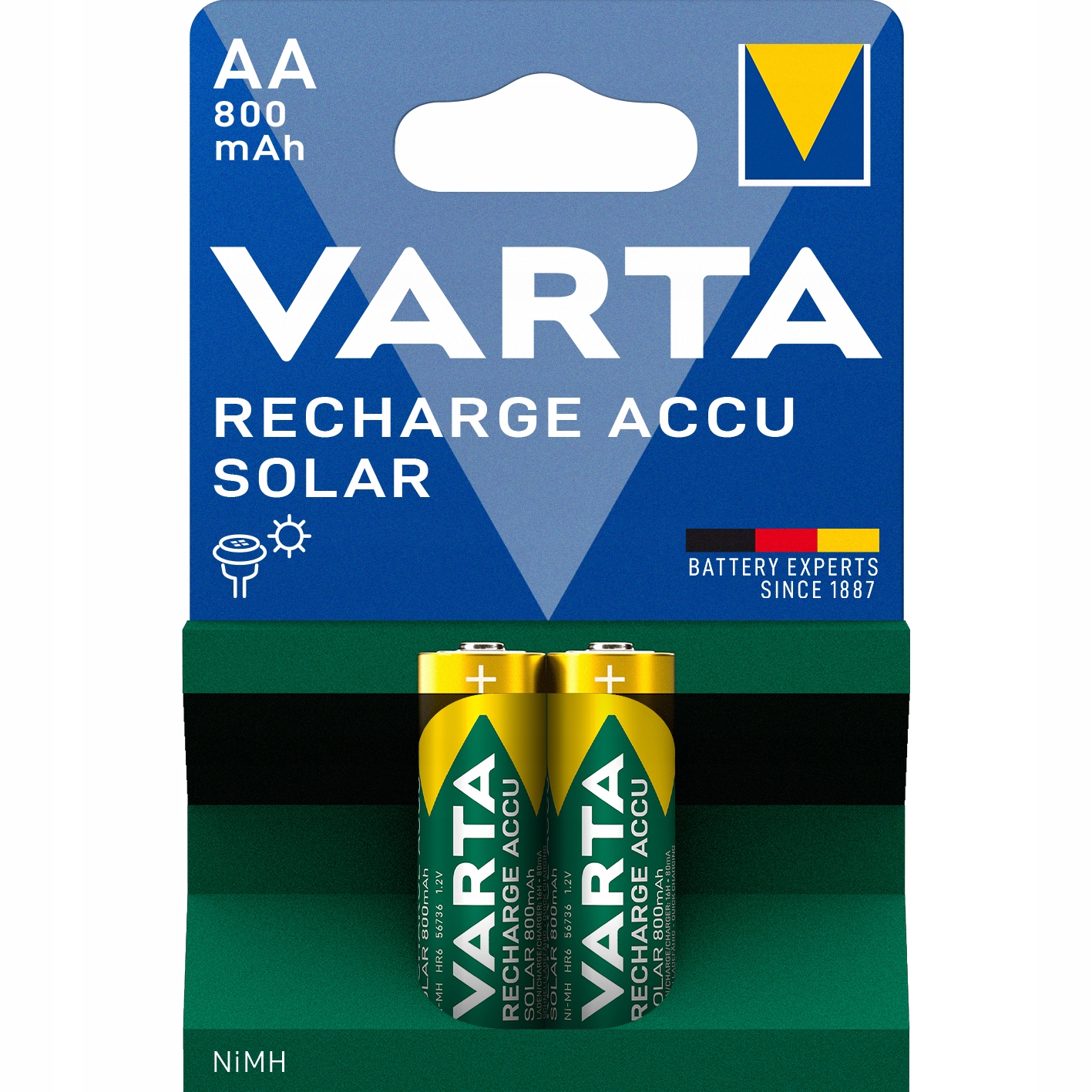 2x AKUMULATOR BATERIA VARTA R6 AA 800mAh 1.2V NiMh