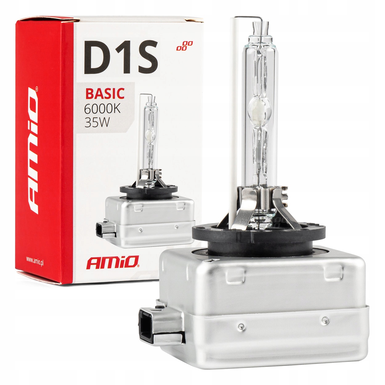 

D1S 6000K 35W Żarnik Xenon Basic Amio Żarówka