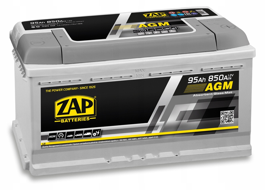 Akumulator Zap 95AH 850A Special Agm Start Stop