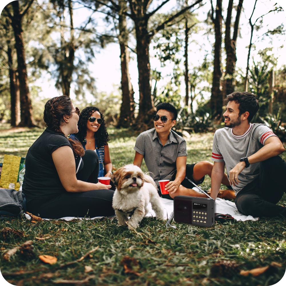 MAŁE RADIO KUCHENNE PRZENOŚNE FM AM NA BATERIE KARTA SD PENDRIVE JACK BT Kolor czarny