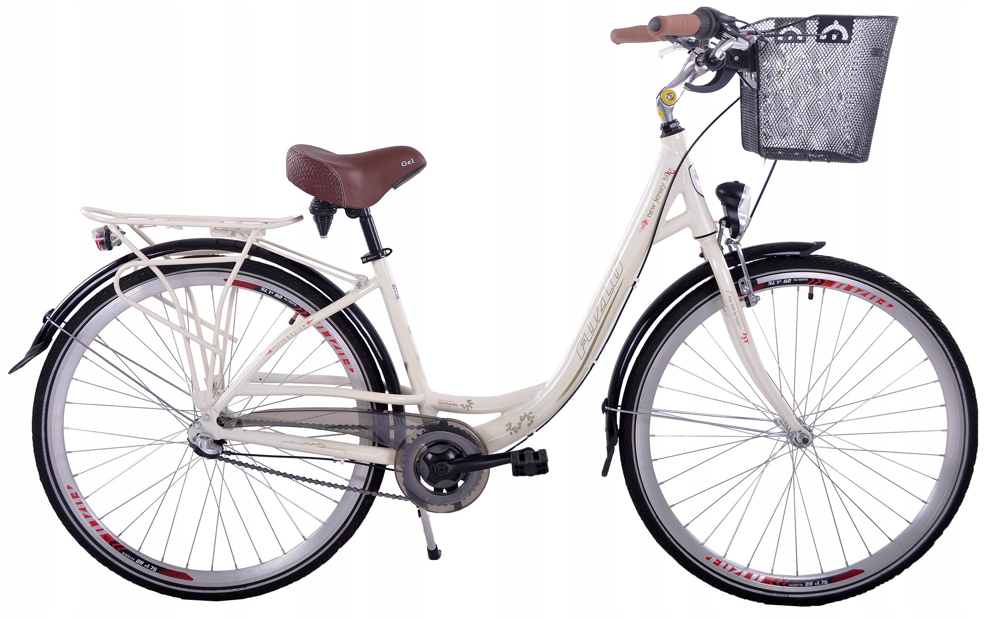 Rower Miejski 28 Damski Fuzlu New Yersey Alu krem