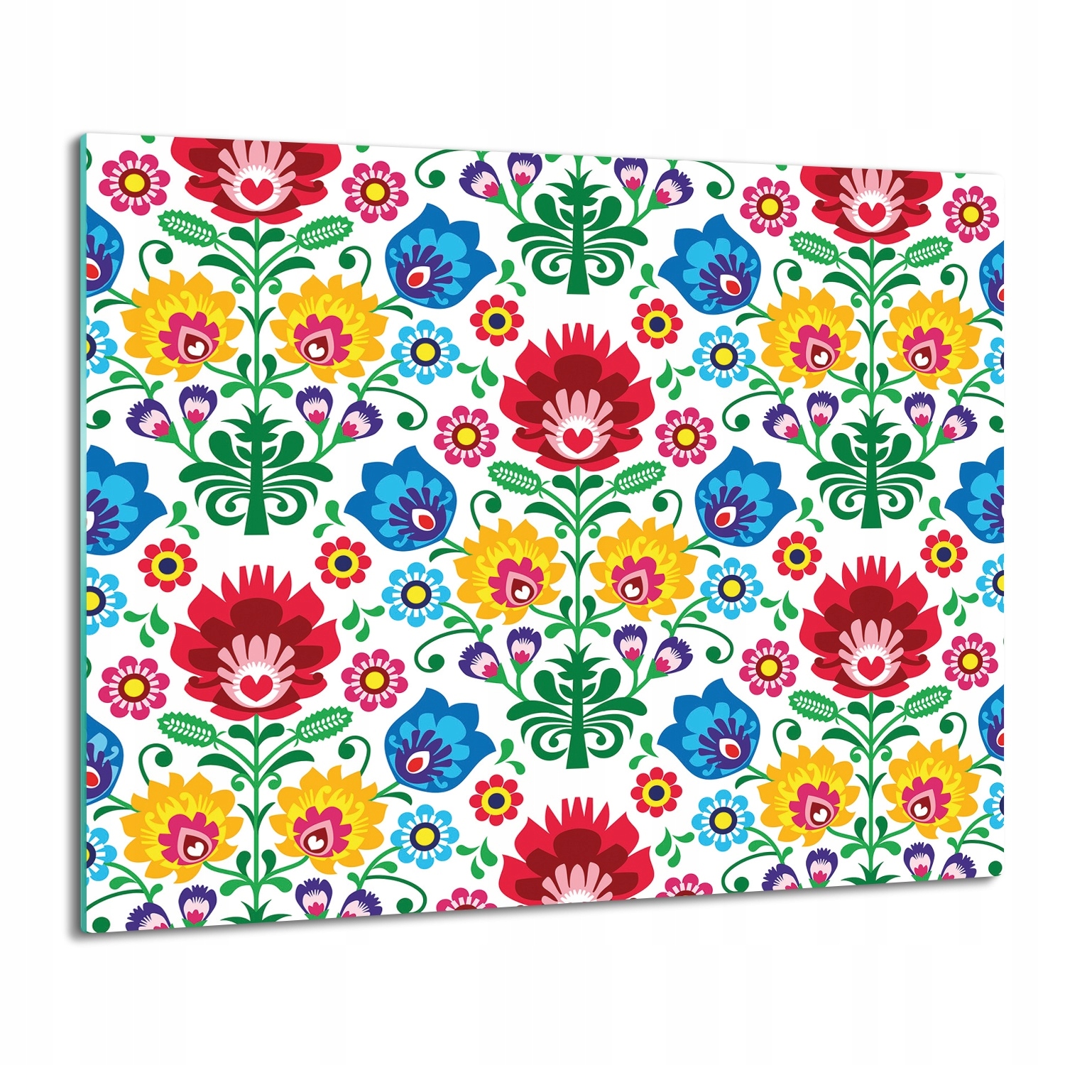 splashback deska ze skla Květiny lidový vzor 60x52