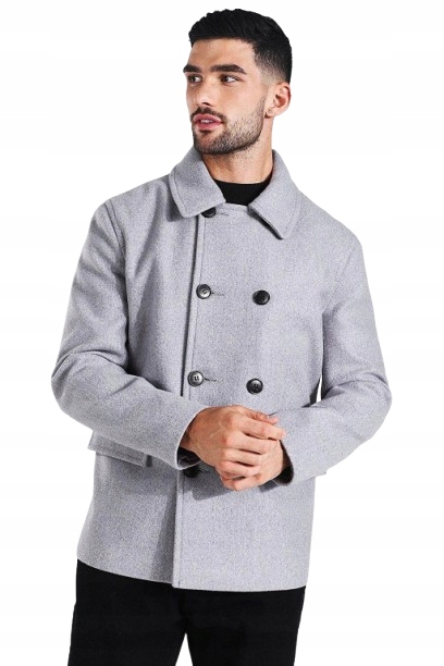 Boohooman Pánský Kabát Šedý Do Pasu M 1Z9G4* M 1_9